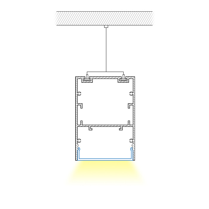 BAPL046 Aluminum Profile - Inner Width 25mm(0.98inch) - LED Strip Anodizing Extrusion Channel BAPL046 Aluminum Profile - Inner Width 25mm(0.98inch) - LED Strip Anodizing Extrusion Channel